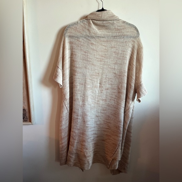 Zadig & Voltarie Deluxe Misti Print 100% Cashmere Beige Open Front Cardigan - Picture 8 of 13